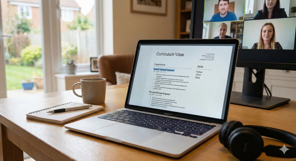 how to list remote work on resume